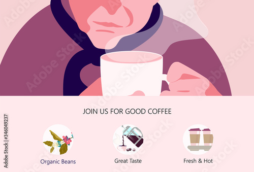 Old Man with Cup of coffee