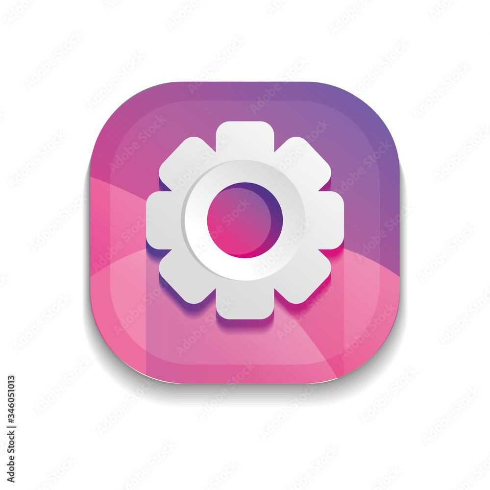 mobile app buttons concept, settings symbol, gear wheel icon, detailed design mobile app buttons concept, settings symbol, gear wheel icon, detailed design
