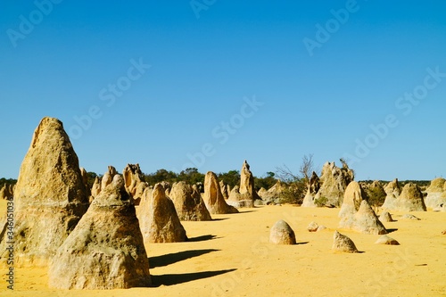 The pinnacles in Nambung National Park in WA Australia