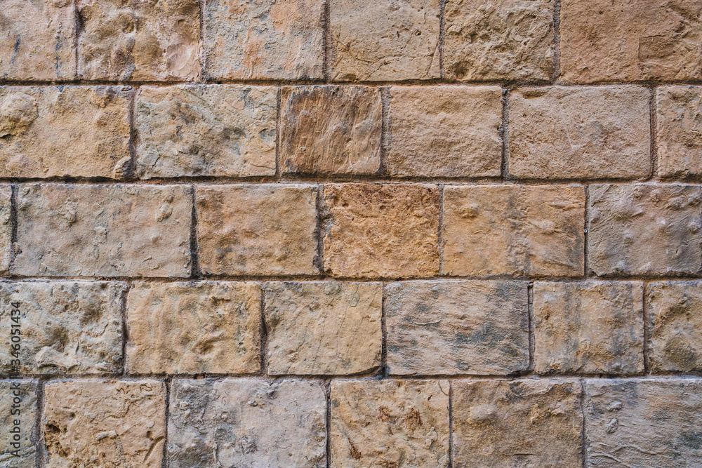 Wall of natural stone and concrete Wall of natural stone and concrete