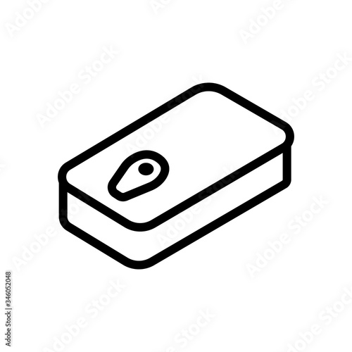 can square icon vector. can square sign. isolated contour symbol illustration