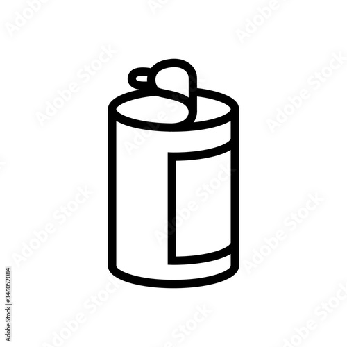 opener cylindrical copper can icon vector. opener cylindrical copper can sign. isolated contour symbol illustration