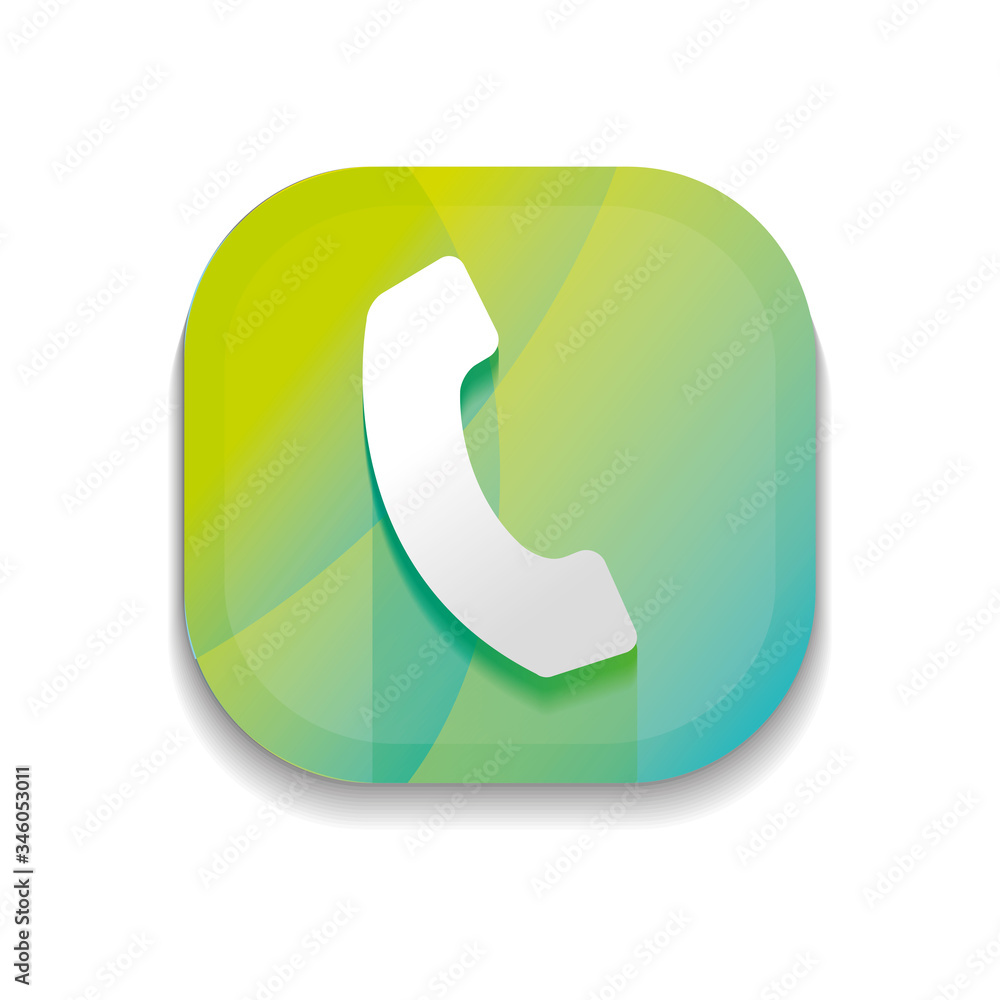 mobile app buttons concept, phone icon, detailed design mobile app buttons concept, phone icon, detailed design