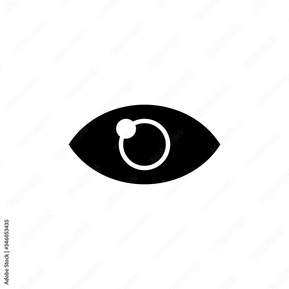 Eye icon in trendy flat design Eye icon in trendy flat design