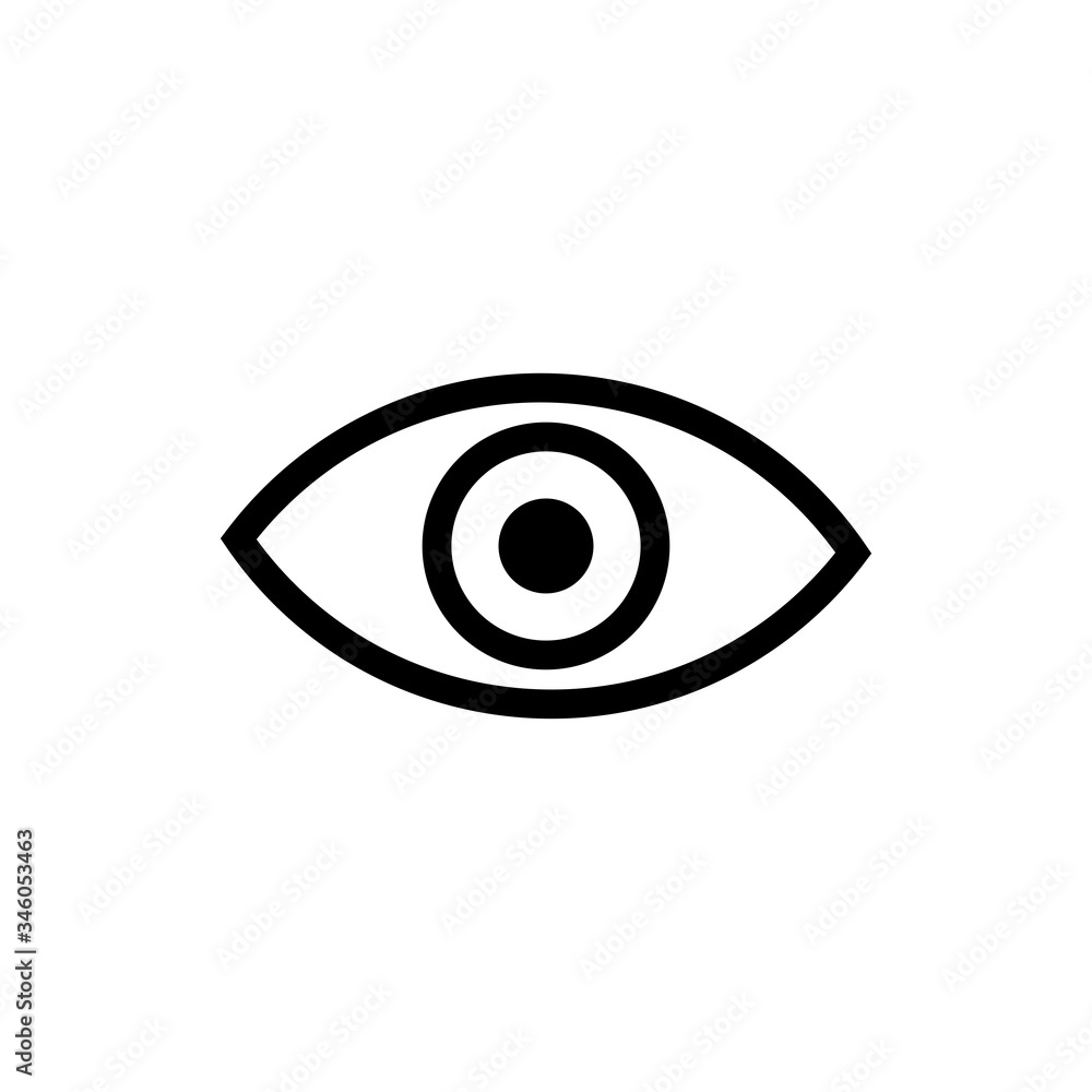 Eye icon in trendy flat design Eye icon in trendy flat design