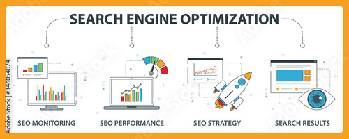 Search Engine Optimization internet banner.