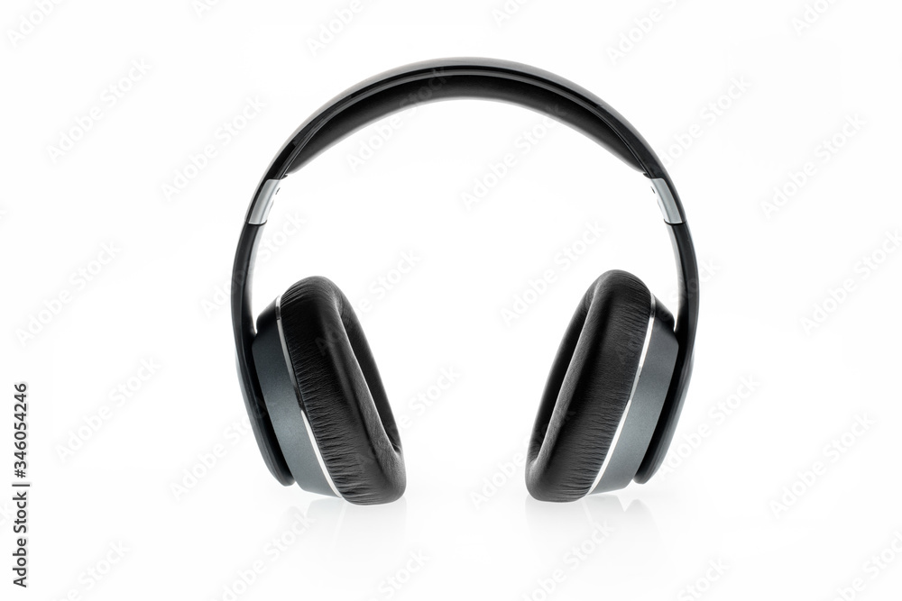 Black headphone isolated on white Black headphone isolated on white