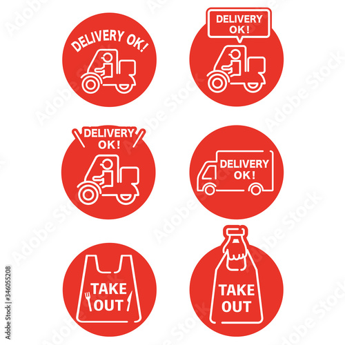 Online delivery service concept, online order tracking, delivery home and office and take away. 