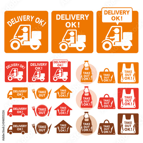 Online delivery service concept, online order tracking, delivery home and office and take away. 