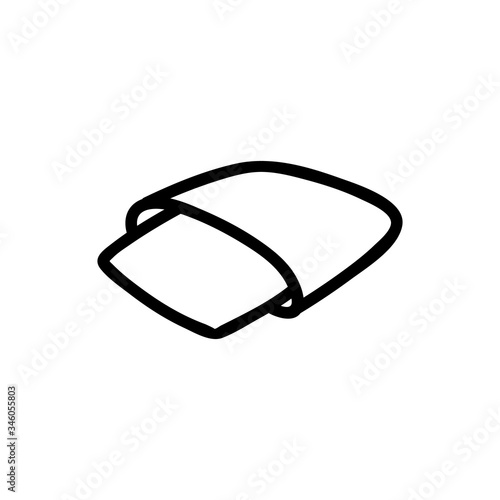 put pillowcase on pillow icon vector. put pillowcase on pillow sign. isolated contour symbol illustration