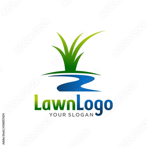 Lawn Care Logo Design Vector Template