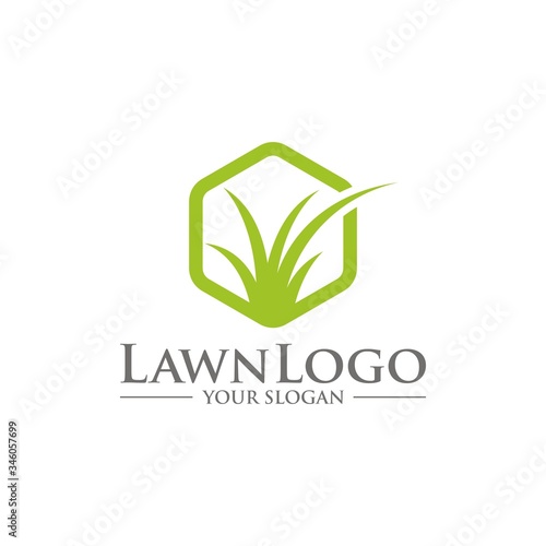 Lawn Care Logo Design Vector Template