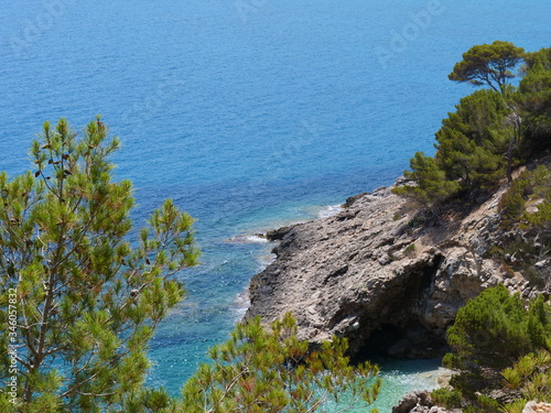 Fototapeta Naklejka Na Ścianę i Meble -  Kliff in Canyamel auf Mallorca