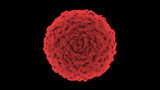3d corona virus disease effect mutating red