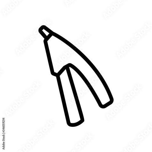 claw cutter guillotine icon vector. claw cutter guillotine sign. isolated contour symbol illustration