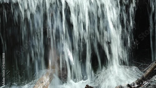 Little Wadsworth Falls in Rockfall, Connecticut, in springtime.