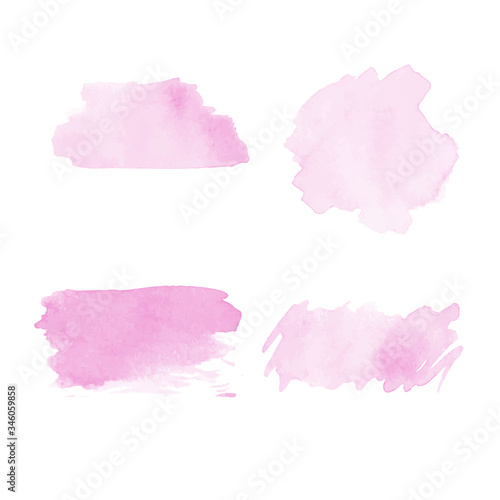 abstract watercolor template set vector design