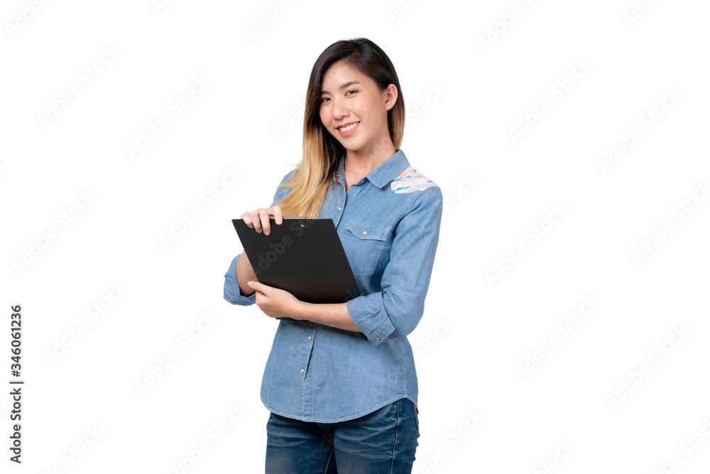 Asian working women on white background
Asian working women on white background