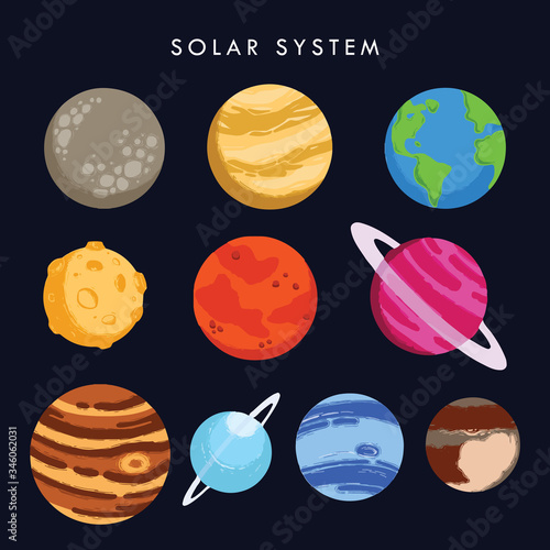 vector illustration of planets
