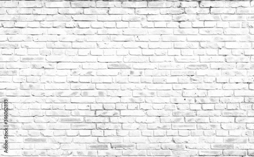 Abstract old white brick wall textured background