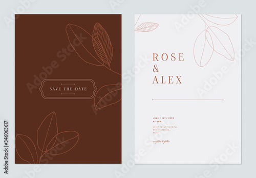 Minimalist wedding invitati...
