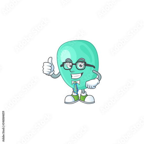 Cartoon character design of staphylococcus aureus successful businessman