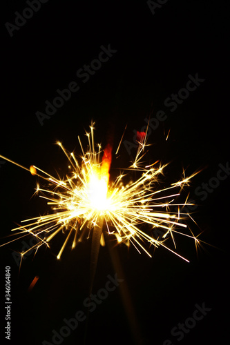 Close up of burning sparkler