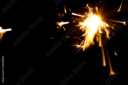 Close up of burning sparkler