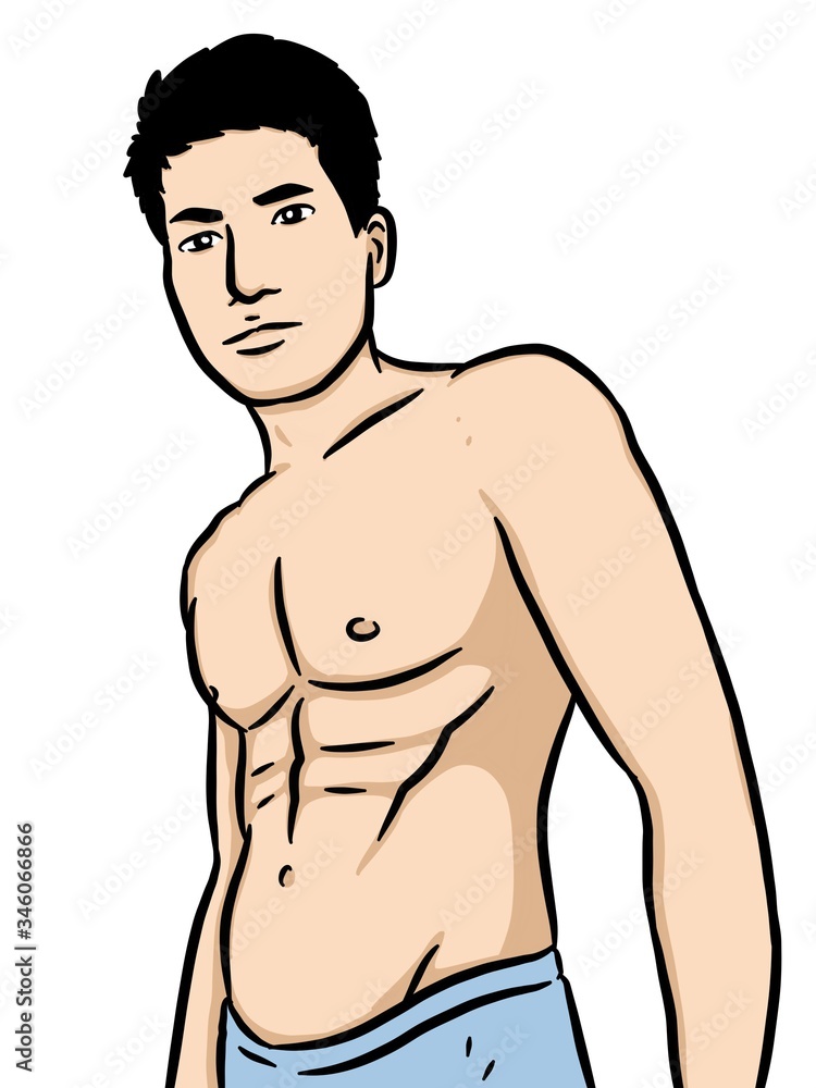 Cartoon man on white background Cartoon man on white background