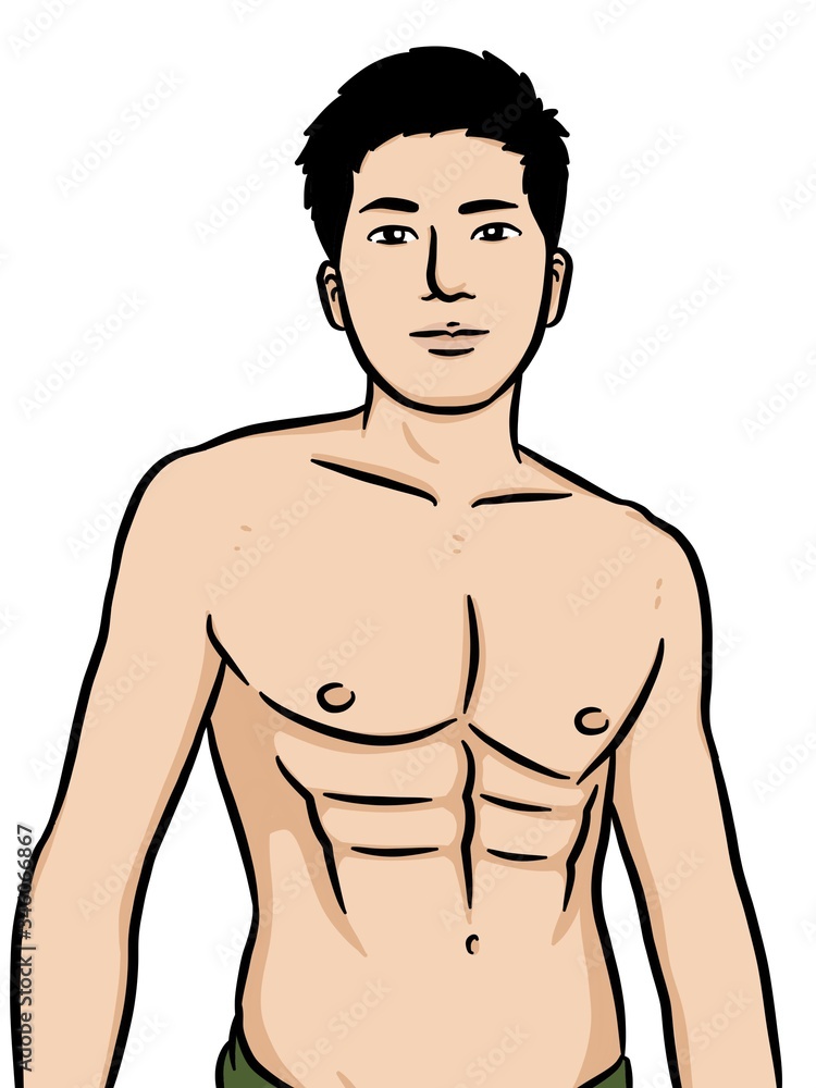 Cartoon man on white background Cartoon man on white background