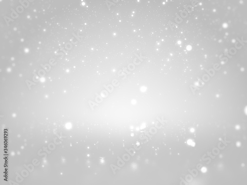 Clean white bokeh glittering abstract background