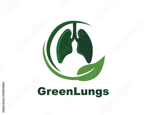 herbal lungs care logo design inspiration