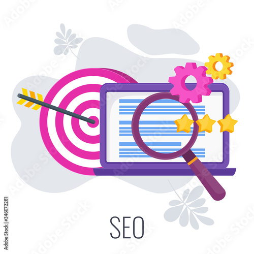 Search engine optimization Infographics Pictogram. SEO strategy.