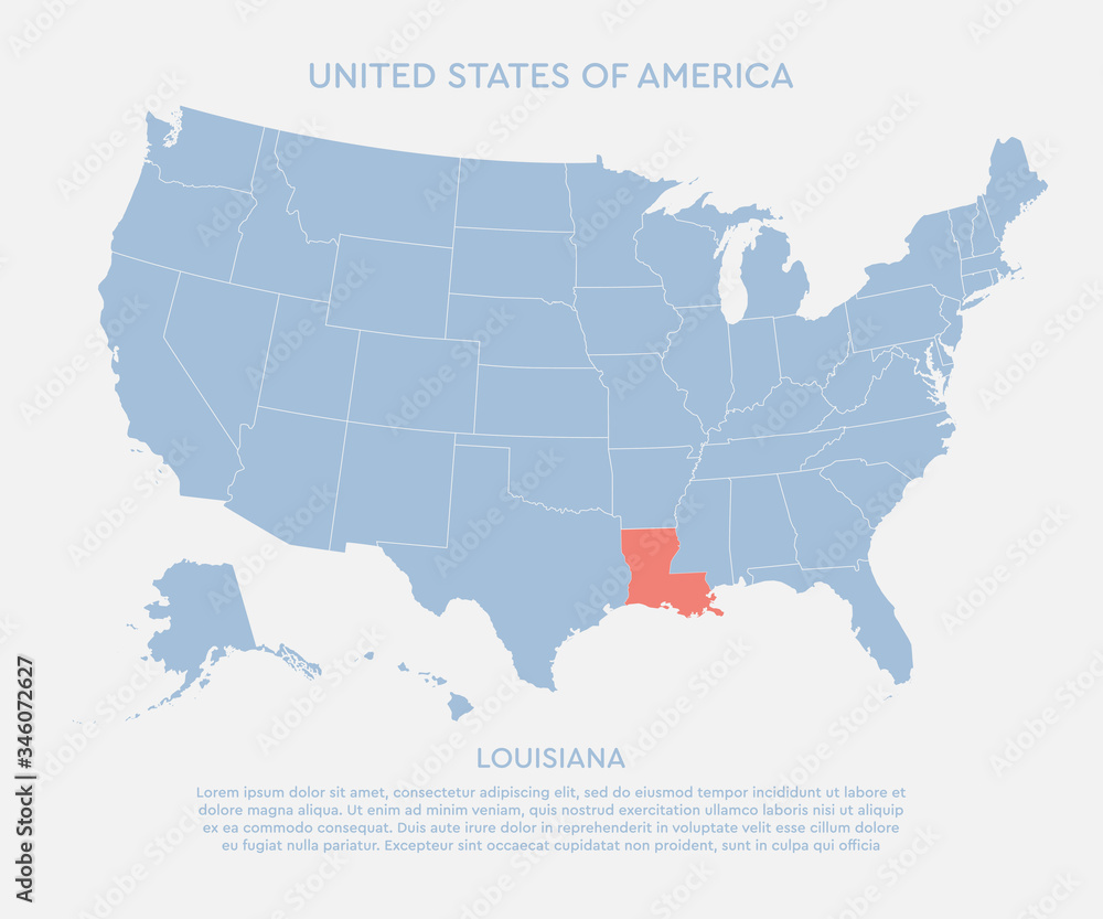 Where is Louisiana Located in USA?  Louisiana Location Map in the United  States (US)