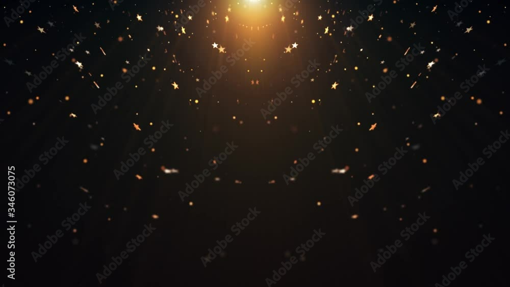 Gold particle backgrounds with golden particle light falling loop Gold particle backgrounds with golden particle light falling loop