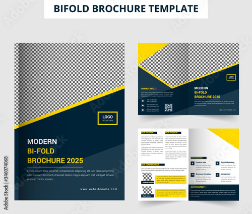 04 pages corporate brochure design, Corporate Business bifold brochure.