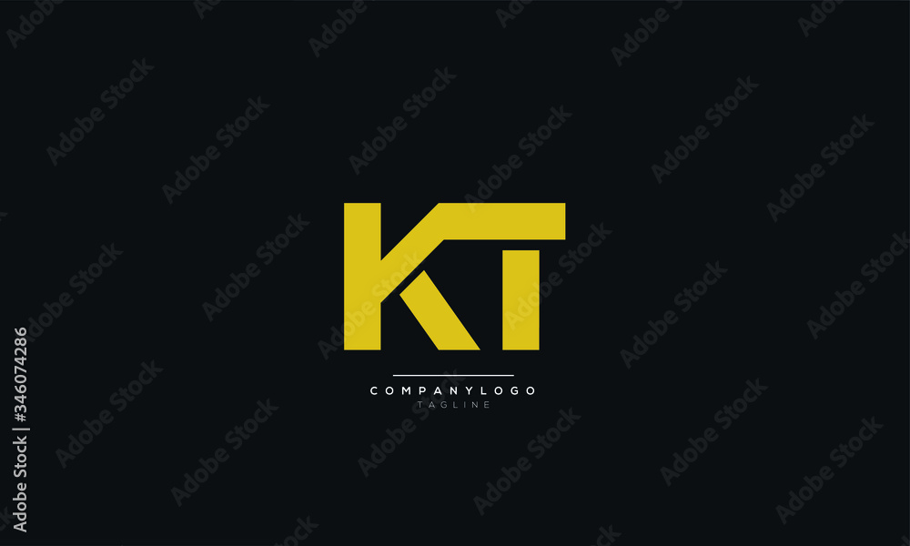 Letter KT Logo Design Icon Vector Symbol Letter KT Logo Design Icon Vector Symbol