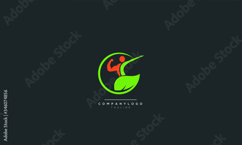An abstract wellness health fitness logo