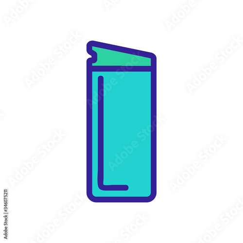 open thermo cup icon vector. open thermo cup sign. color symbol illustration