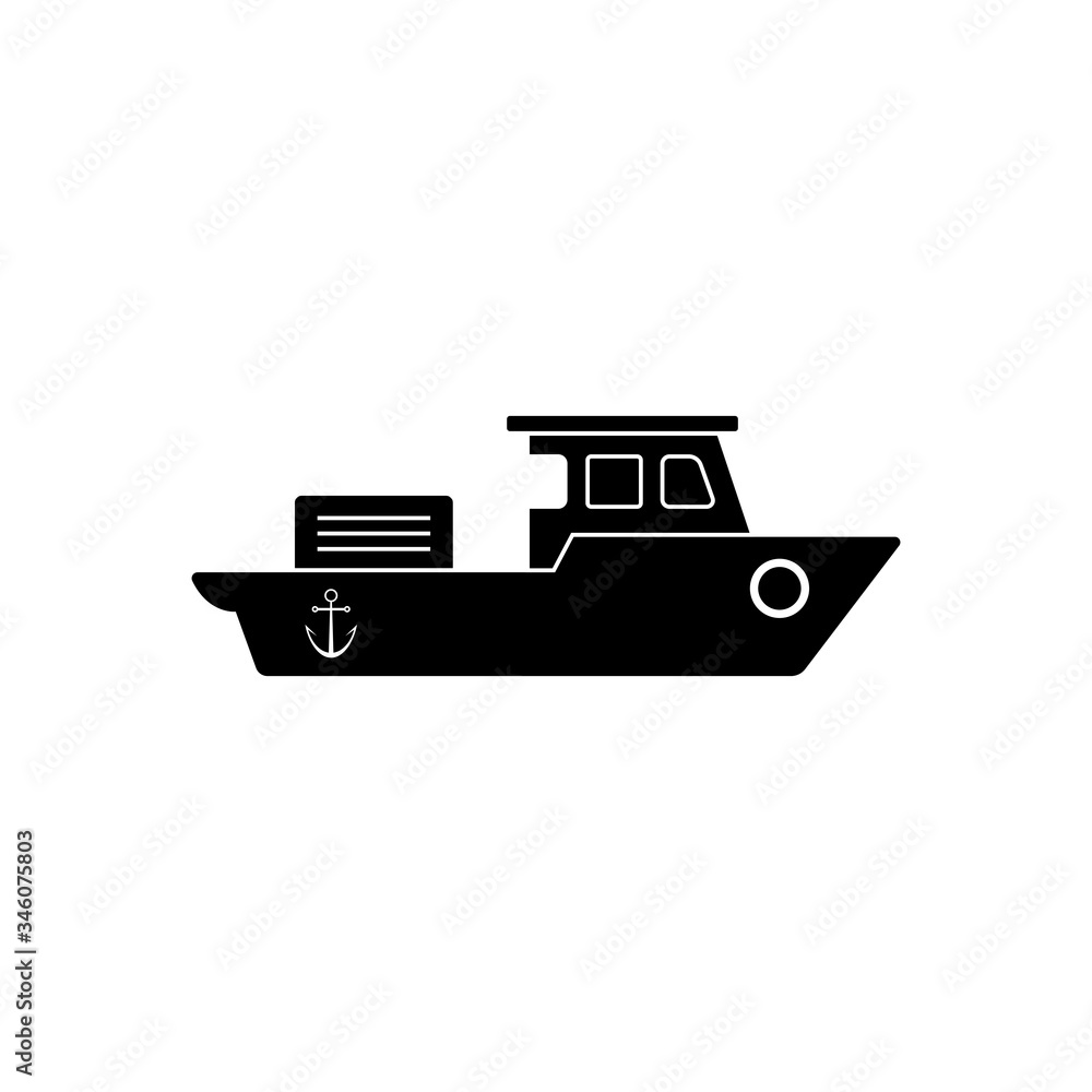 Cargo ship icon vector simple design Cargo ship icon vector simple design