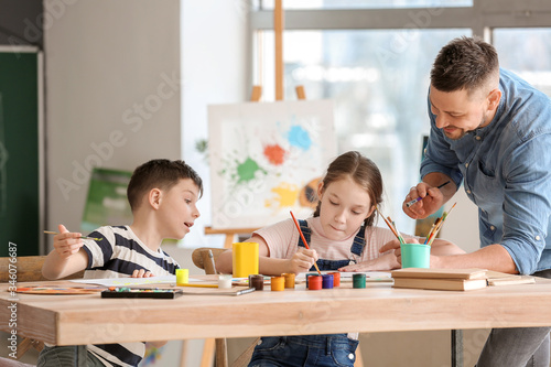 Drawing teacher giving opti...