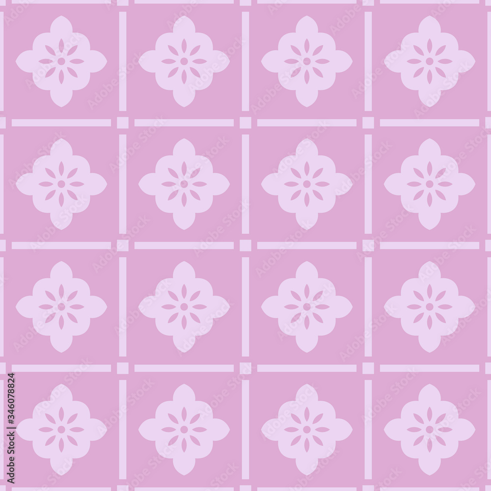 Japanese Flower Square Vector Seamless Pattern Japanese Flower Square Vector Seamless Pattern