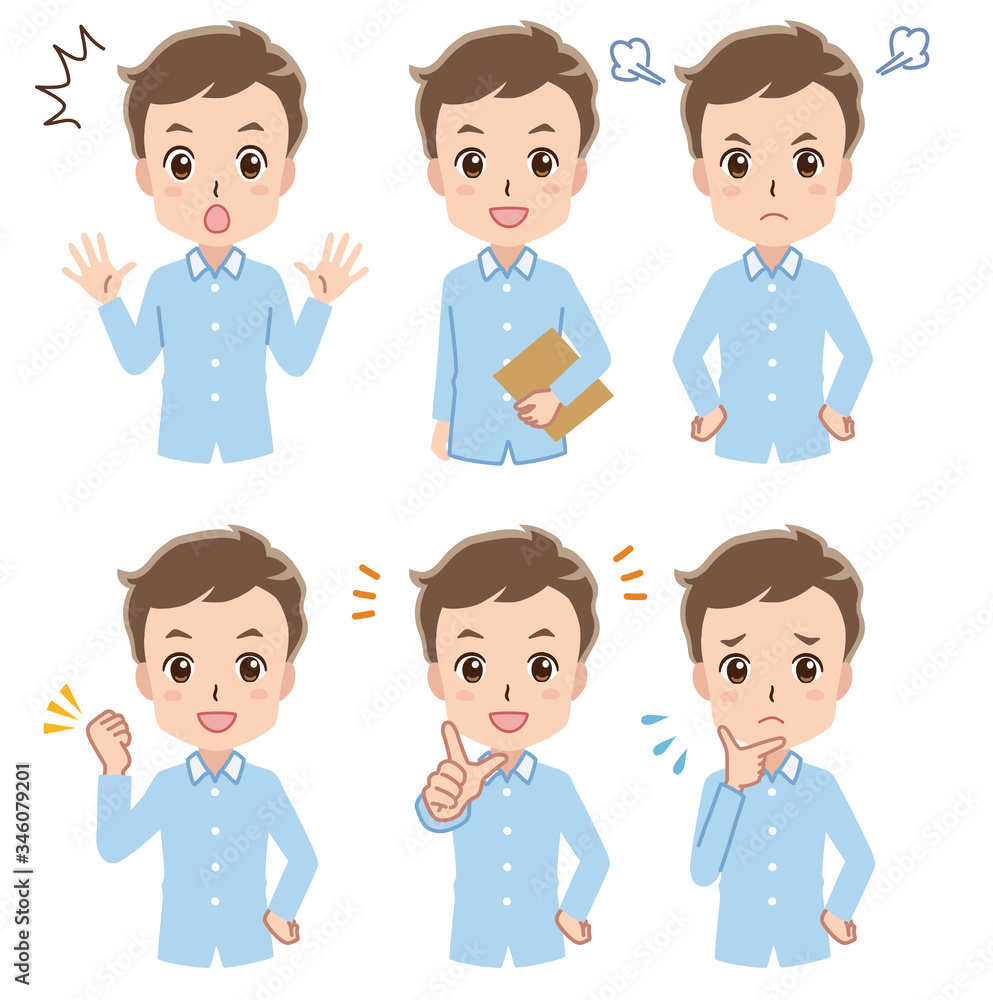 男性　ポーズ　バリエーション