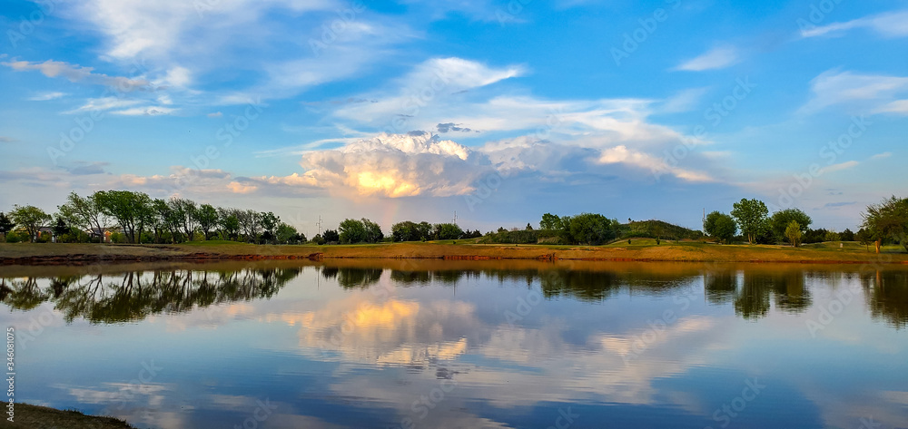Obraz premium Severe Storm Reflecting in the Water