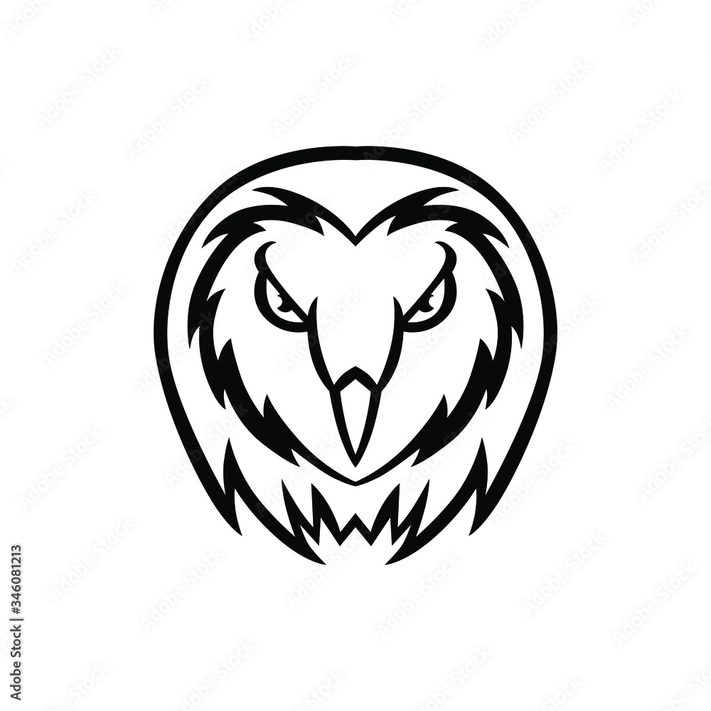 Fototapeta premium Owl head vector mascot design