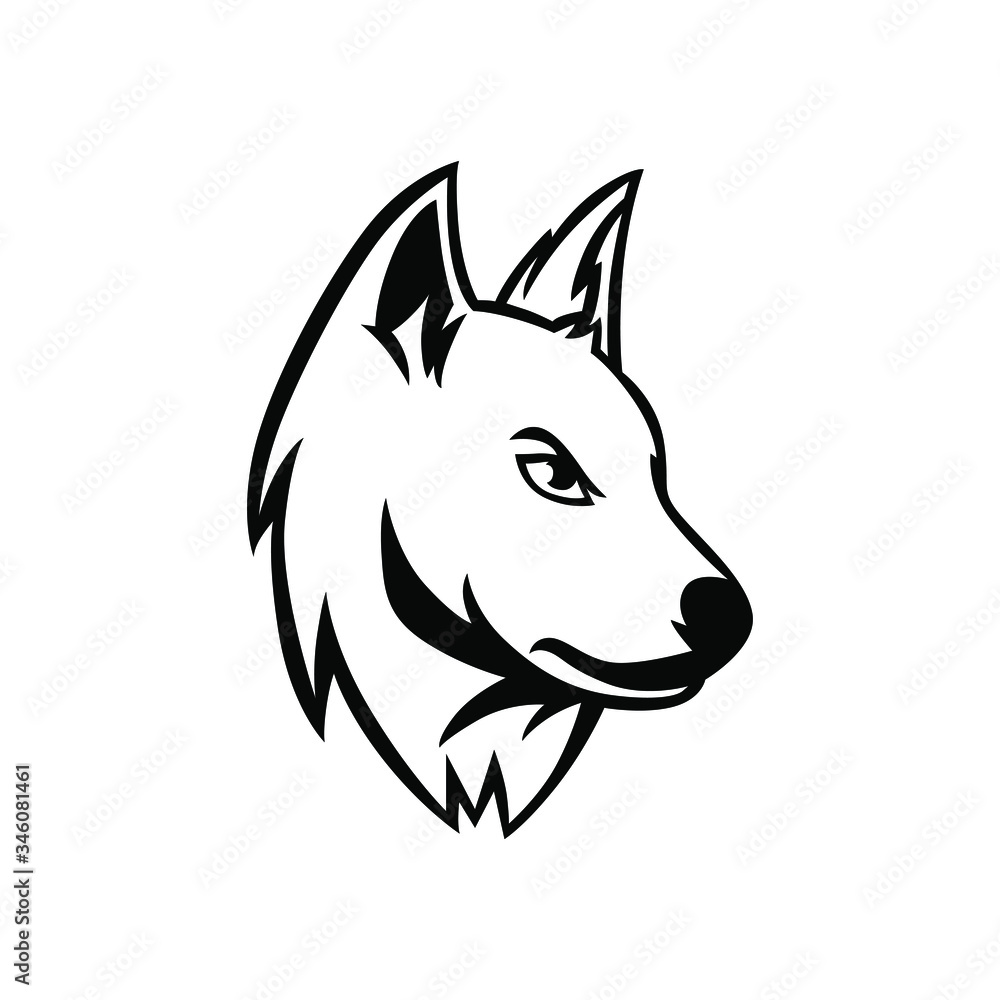 Wolf head logo vector mascot design Wolf head logo vector mascot design