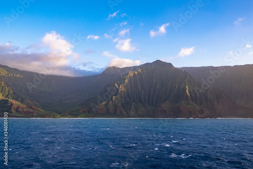 The Na Pali Coast State Park is a Hawaiian state park located northwest side of Kauai, the oldest inhabited Hawaiian island. It is touted as one of the most beautiful places on earth. © okimo