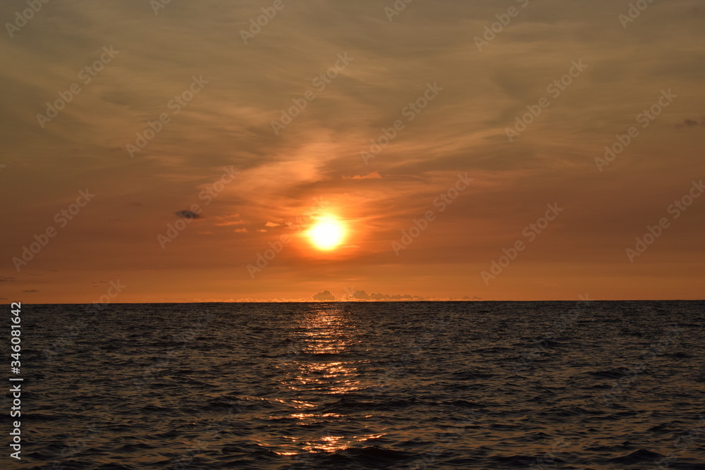sun set in ponnani beach