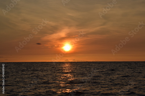 sun set in ponnani beach © Mithun