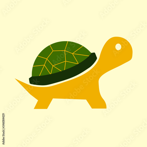 vector illustration of a green turtle icon